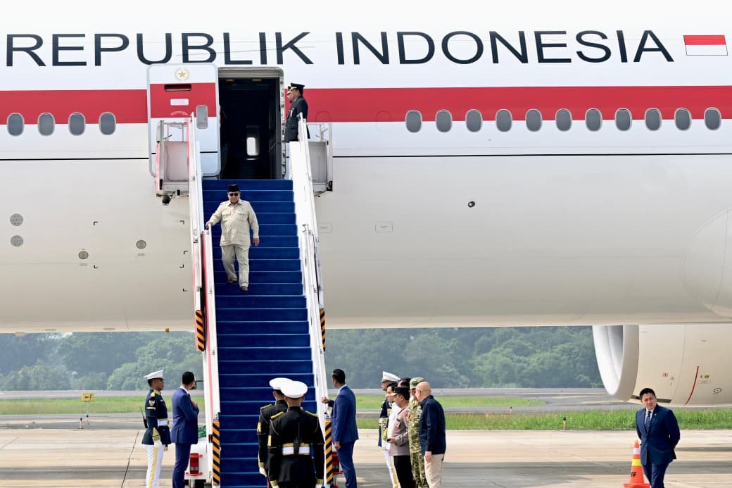 Presiden-Prabowo-Tiba-di-Tanah-Air-Usai-Perkuat-Kemitraan-Strategis-Indonesia–Prancis